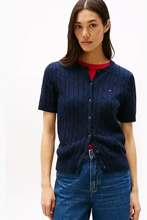 Tommy Hilfiger Kabelgebreid vest met korte mouwen