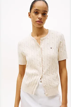 Tommy Hilfiger Kabelgebreid vest met korte mouwen