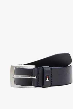 Tommy Hilfiger Leren riem met geëmailleerde vlag