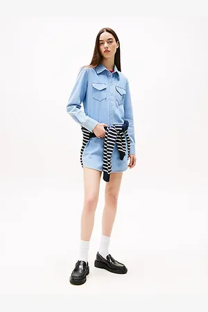 Tommy Hilfiger Denim mini-overhemdjurk