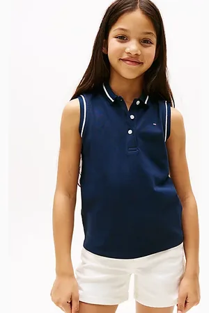 Tommy Hilfiger Mouwloze polo met contrasterende rand
