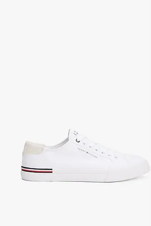 Tommy Hilfiger Sneaker met contrasterende texturen en logo