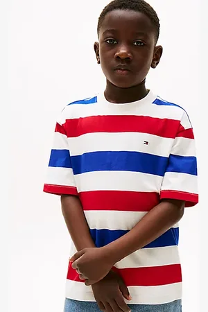 Tommy Hilfiger T-shirt met ronde hals en geborduurde vlag