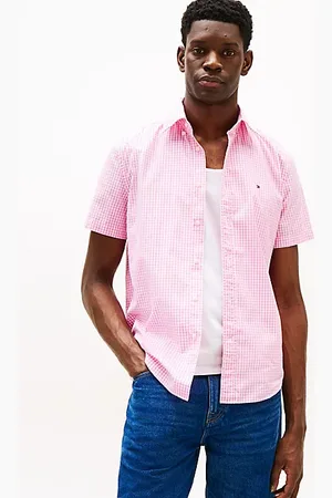 Tommy Hilfiger Flex poplin overhemd met microruit