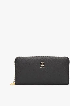 Tommy Hilfiger Zip-around portemonnee met TH-monogram