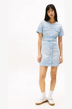 Tommy Hilfiger Denim mini-jurk met knopen