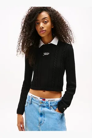 Tommy Hilfiger Kabelgebreide trui met opstaande hals