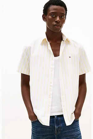 Tommy Hilfiger Regular fit poplin overhemd met korte mouwen