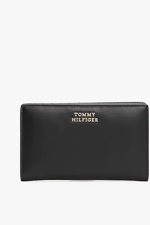Tommy Hilfiger Leren portemonnee met metalen logo