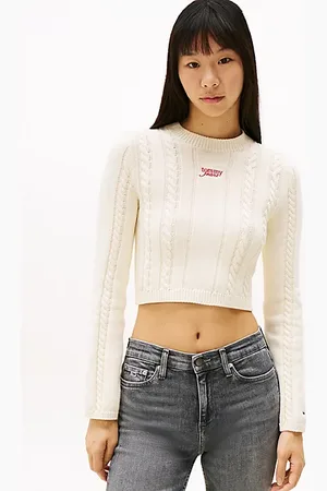 Tommy Hilfiger Kabelgebreide trui met opstaande hals