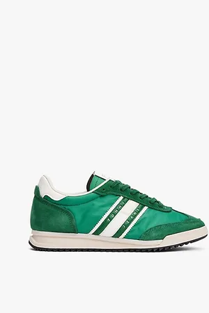 Tommy Hilfiger Retro leren sneaker met gemengde texturen