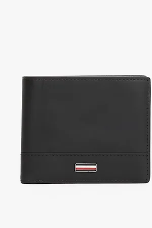 Tommy Hilfiger Leren bifold portemonnee met TH-monogram