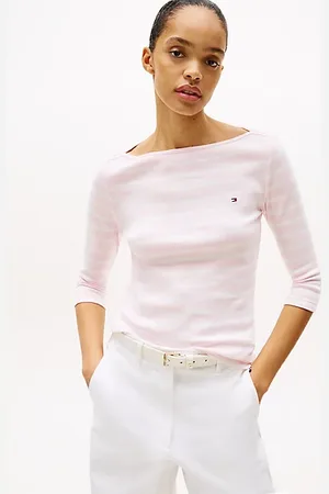 Tommy Hilfiger Slim fit T-shirt met boothals