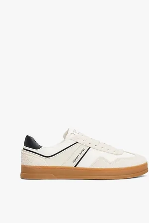 Tommy Hilfiger The Greenwich leren sneaker met textuurmix
