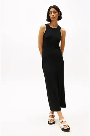 Tommy Hilfiger Slim fit mouwloze bodycon maxi-jurk
