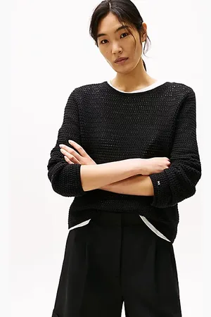 Tommy Hilfiger Gehaakte trui met ajourmotief