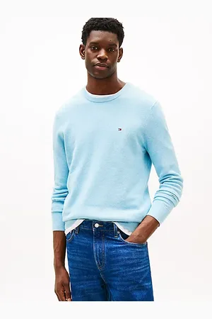 Tommy Hilfiger Trui met ronde hals en wafelsteek
