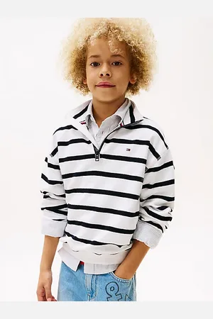 Tommy Hilfiger Half-zip sweatshirt met Bretonse streep