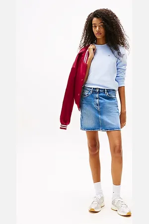 Tommy Hilfiger Faded denim minirok met mom fit