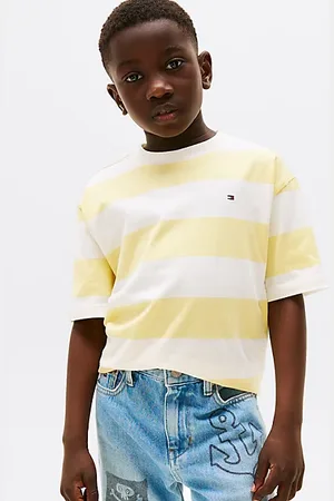 Tommy Hilfiger T-shirt met ronde hals en geborduurde vlag