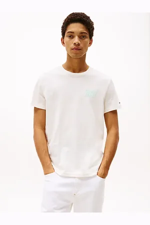 Tommy Hilfiger Slim fit T-shirt met bubbellogo