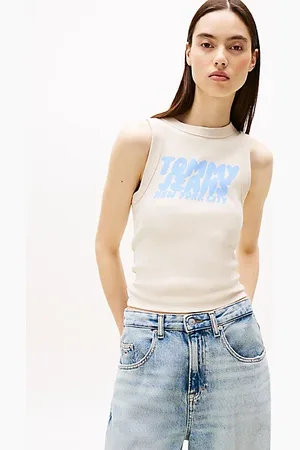 Tommy Hilfiger Slim fit tanktop met bubbellogo
