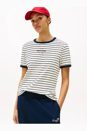 Tommy Hilfiger T-shirt met logo en contrasterende boorden