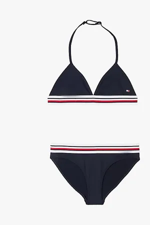 Tommy Hilfiger Bikini met triangeltop en signature-streep