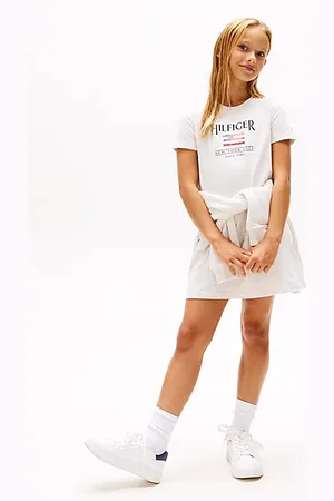 Tommy Hilfiger T-shirtjurk met pailletten-vlag