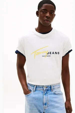 Tommy Hilfiger T-shirt met signature-logo in graffitistijl