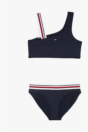 Tommy Hilfiger One-shoulderbikini met signature-streep