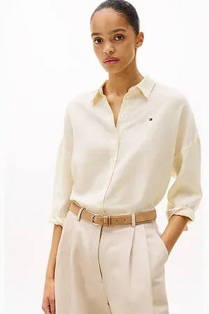 Tommy Hilfiger Relaxed fit blouse van puur linnen