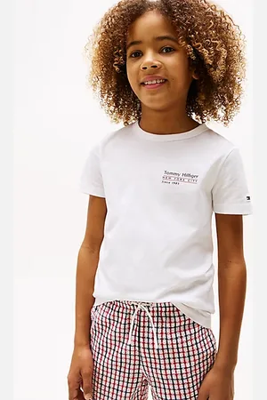 Tommy Hilfiger T-shirt met vlagpersonage en ruglogo