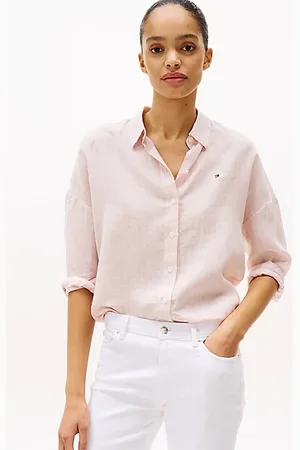 Tommy Hilfiger Relaxed fit blouse van puur linnen