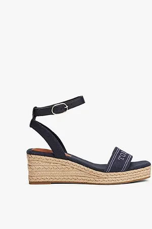 Tommy Hilfiger Hilfiger Monotype espadrille met sleehak