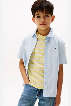 Tommy Hilfiger Overhemd van Oxford-katoen met korte mouwen