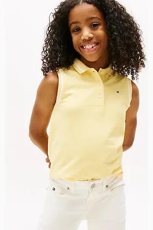 Tommy Hilfiger Mouwloze polo met contrasterende rand