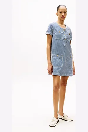 Tommy Hilfiger Denim mini-jurk met korte mouwen