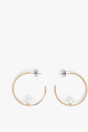 Tommy Hilfiger Vergulde oorringen met glazen parels