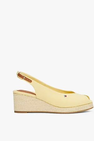 Tommy Hilfiger Canvas espadrille met sleehak en slingback