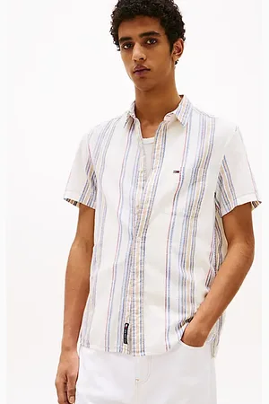 Tommy Hilfiger Regular getextureerd overhemd met korte mouwen