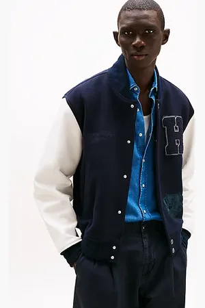 Tommy Hilfiger Relaxed varsity-jack van wolmix