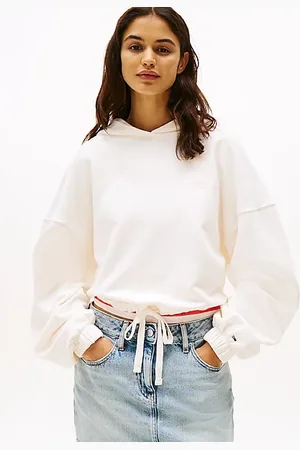 Tommy Hilfiger Cropped hoodie met boxy fit en logo