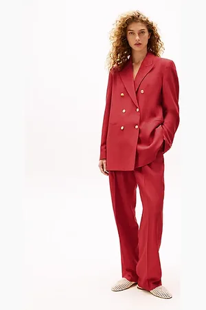 Tommy Hilfiger The Sofia Capsule regular broek met wijde fit