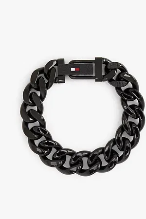 Tommy Hilfiger Zwart geïoniseerde schakelarmband