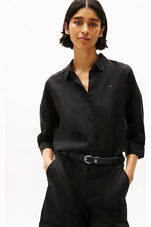 Tommy Hilfiger Relaxed fit blouse van puur linnen
