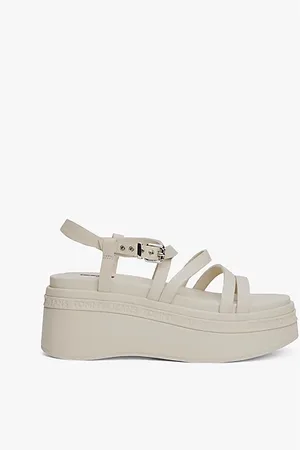 Tommy Hilfiger Leren platformsandaal met bandjes