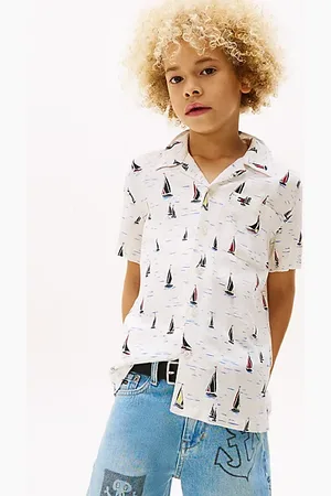 Tommy Hilfiger Geweven overhemd met print en korte mouwen