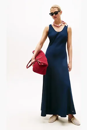 Tommy Hilfiger Maxi-jurk van linnenmix