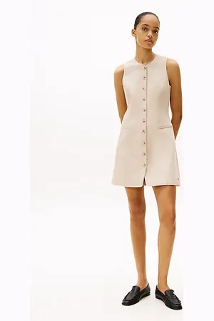 Tommy Hilfiger Mouwloze mini-jurk van linnenmix